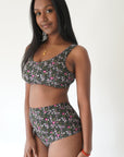 Shorty cheeky taille haute - Fleuri