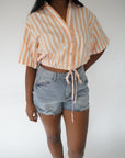 Chemise popsicle - Rayé orange