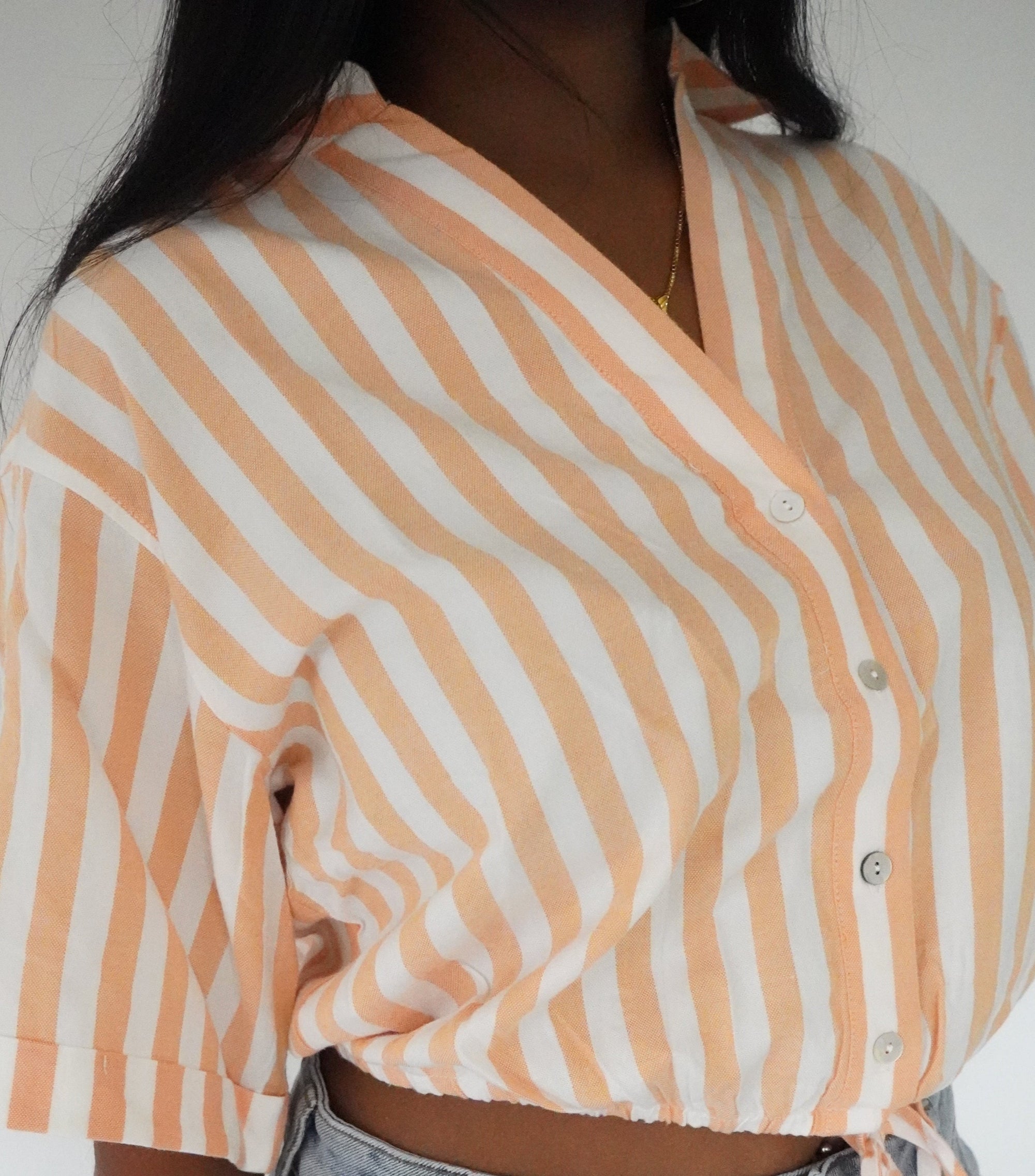 Chemise popsicle - Rayé orange