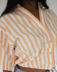 Chemise popsicle - Rayé orange