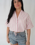 Chemise popsicle - Rayé rose