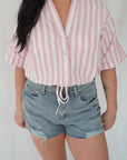 Chemise popsicle - Rayé rose
