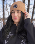 Tuque en laine cannelle