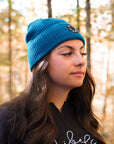 Tuque en laine azure