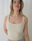 Cami écourtée - Beige