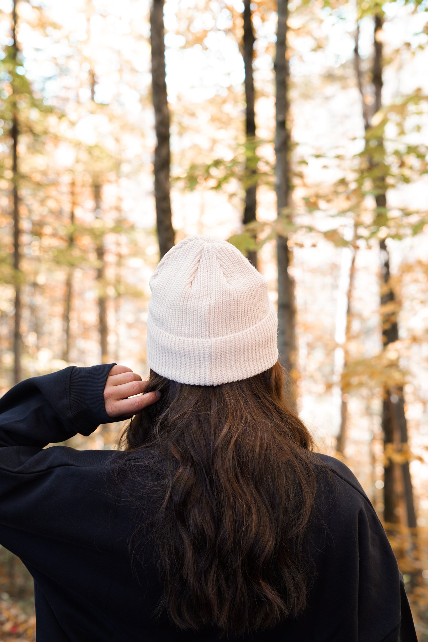 Tuque en laine crème