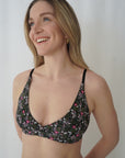 Bralette croisée avec attaches - Fleuri