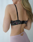 Bralette croisée avec attaches - Fleuri