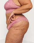 Dentelle tanga framboise