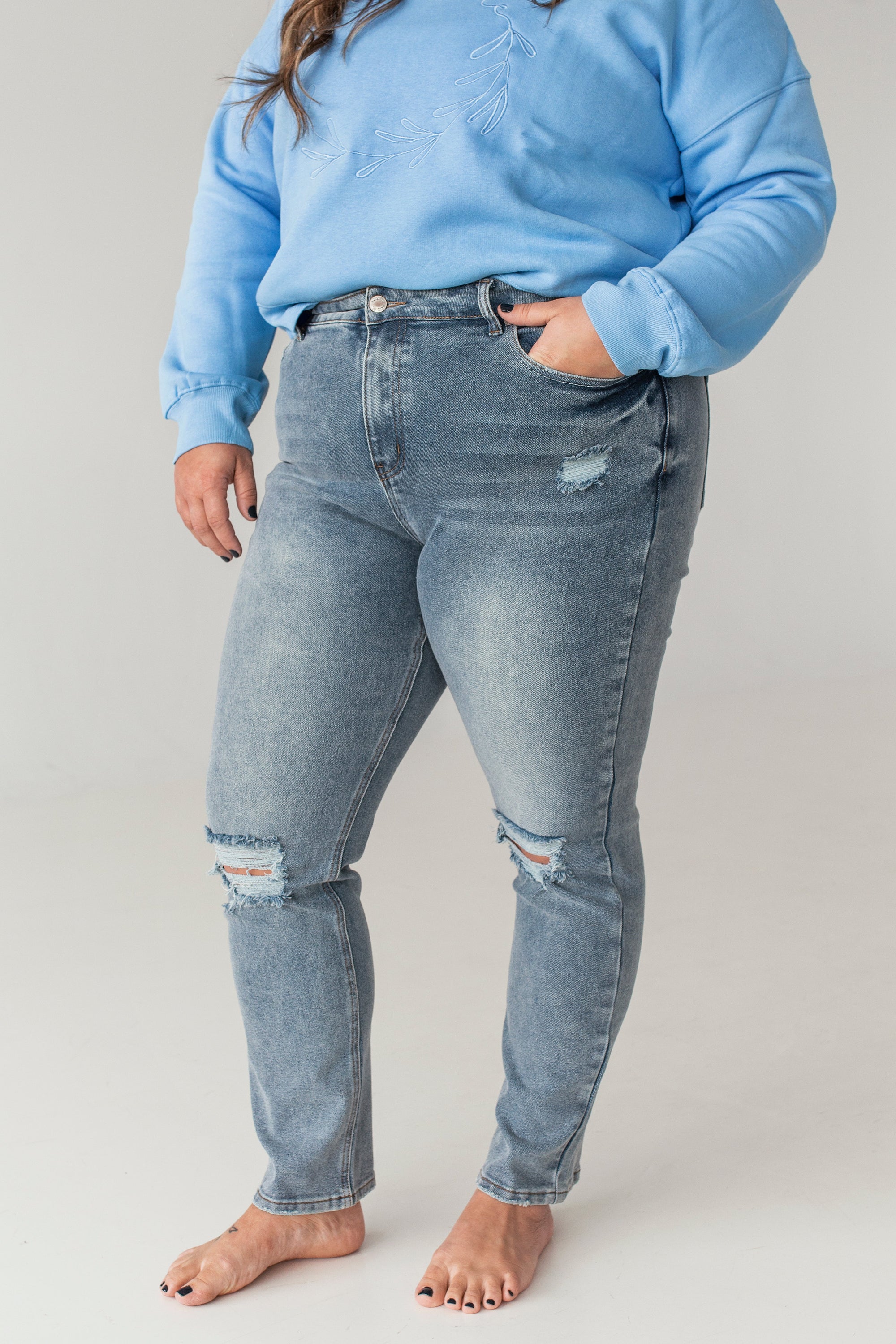 Jeans foncé - Troué