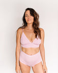 Shorty cheeky taille haute - Orchidée