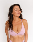 Bralette croisée avec attaches - Orchidée