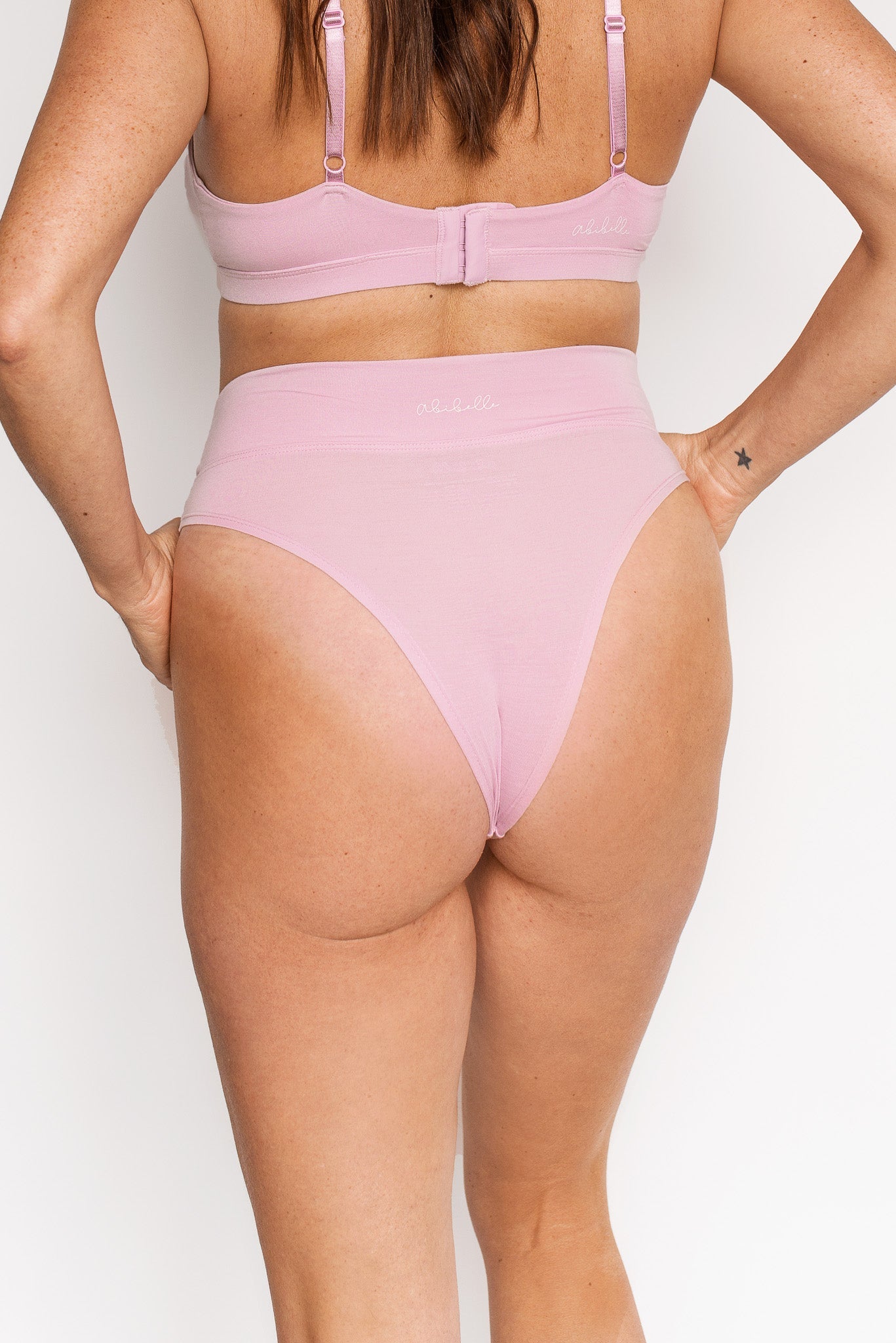 Cheeky taille haute à bande - Orchidée