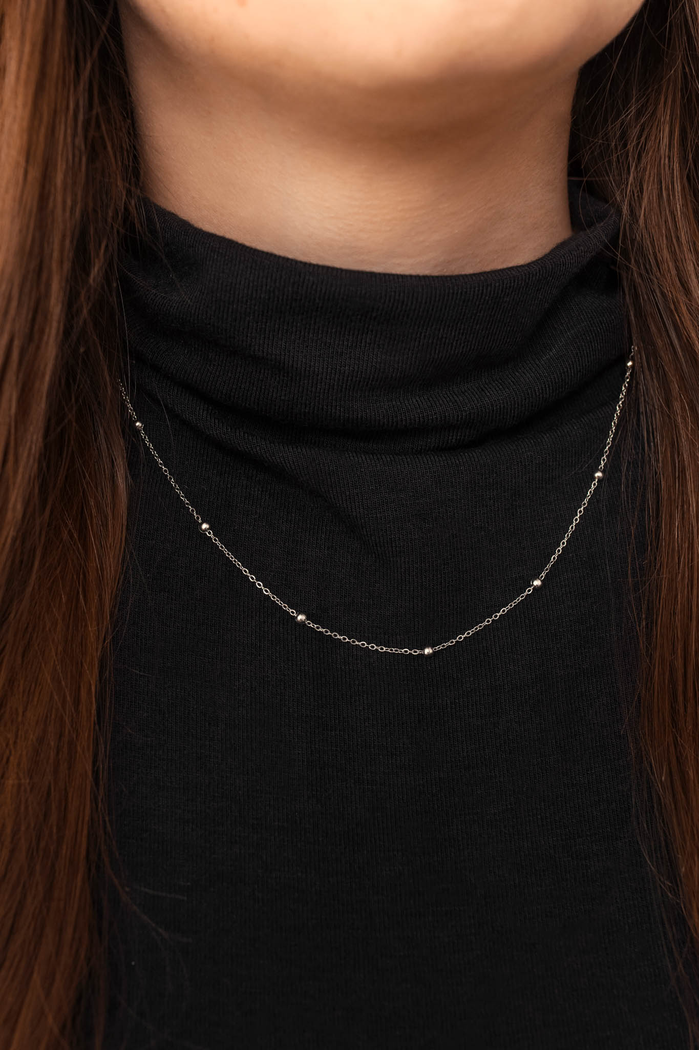 chaine à billes argent