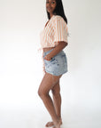 Chemise popsicle - Rayé orange