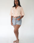 Chemise popsicle - Rayé orange