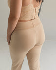 jogger pour femme en bambou beige