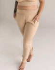 jogger pour femme en bambou beige