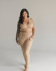 jogger pour femme en bambou beige