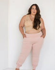 jogger en bambou rose pour femme