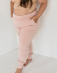 jogger en bambou rose