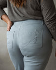 pantalon bleu pour femme