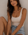 Cami écourtée - Beige