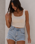 Cami écourtée - Beige