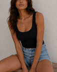 Cami écourtée - Noir