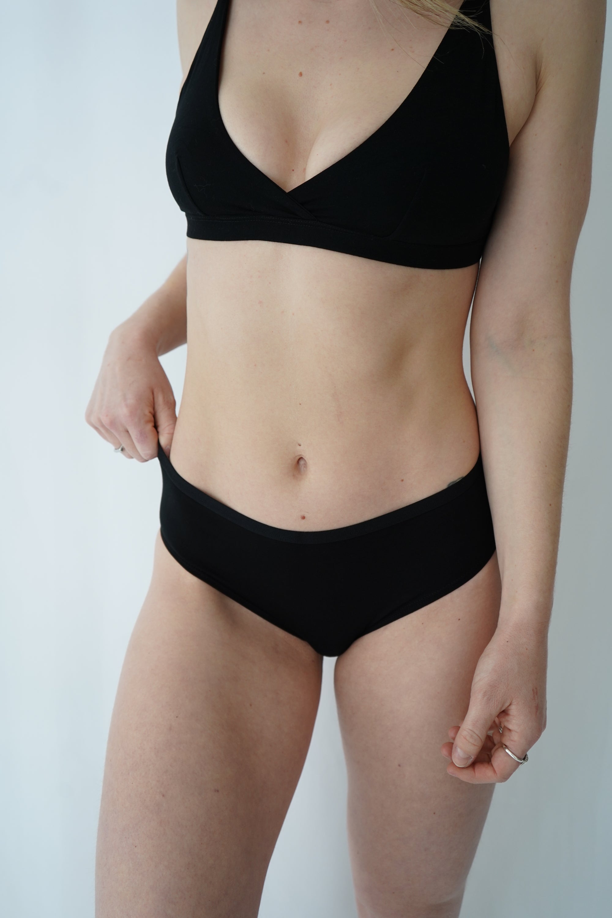 Culotte taille haute régulière - Noir