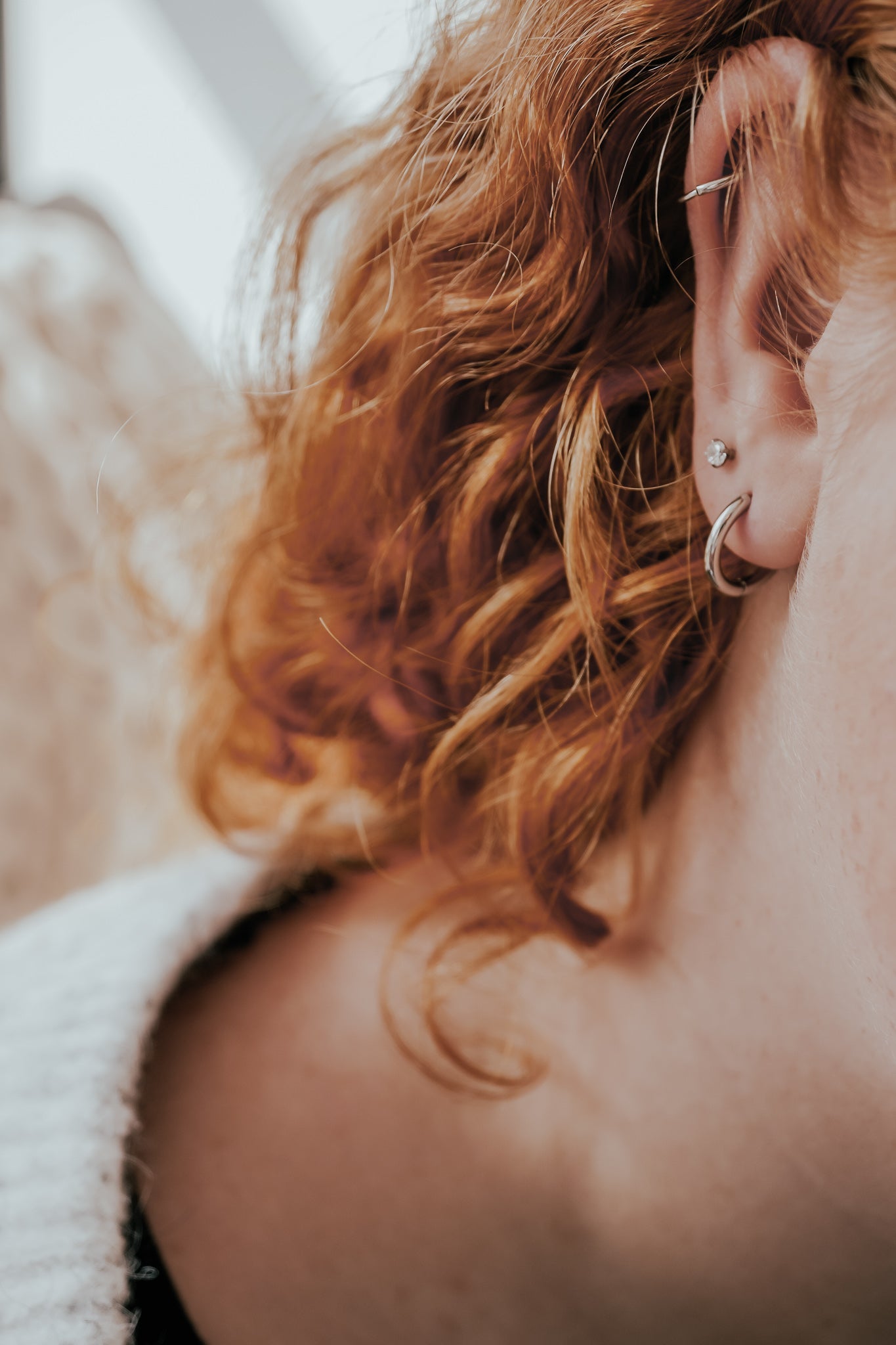 boucle d'oreille dormeuse argent