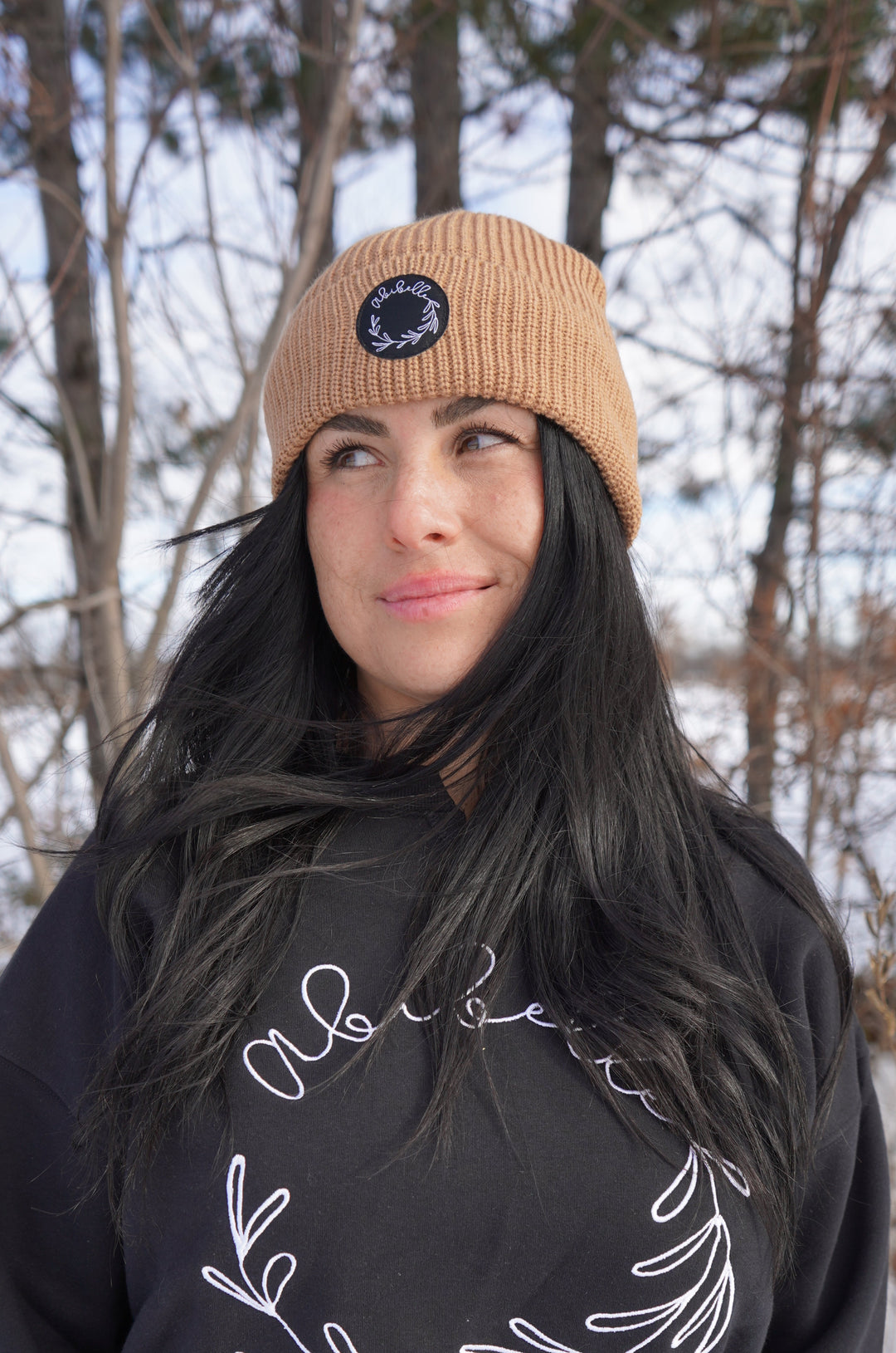 Tuque en laine cannelle