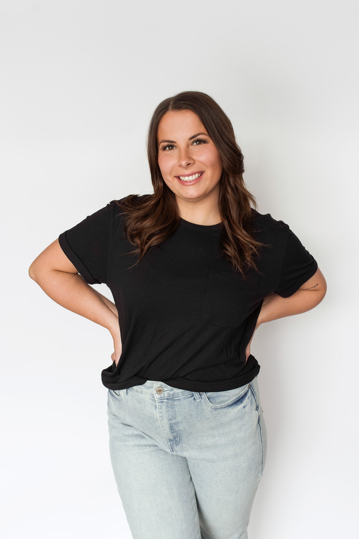 T-shirt en rib - Noir – Abibelle