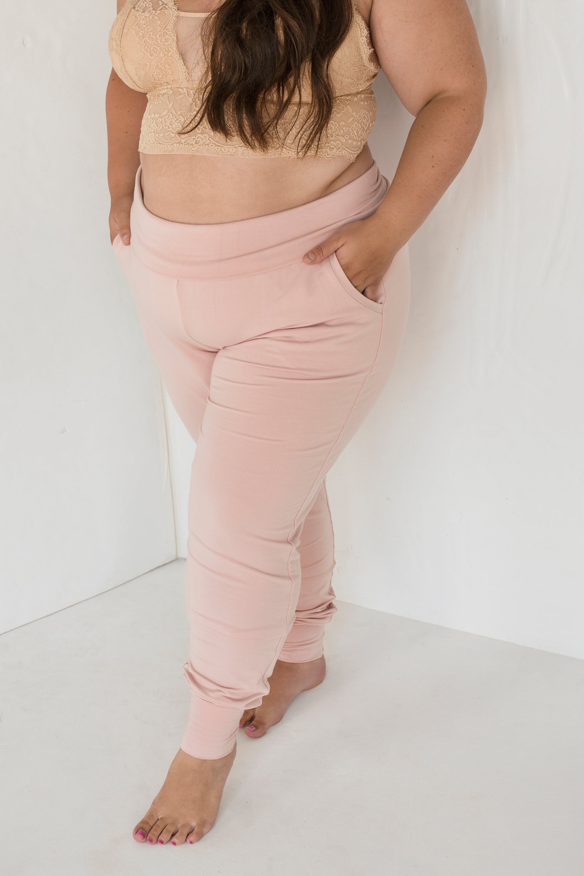 jogger en bambou rose